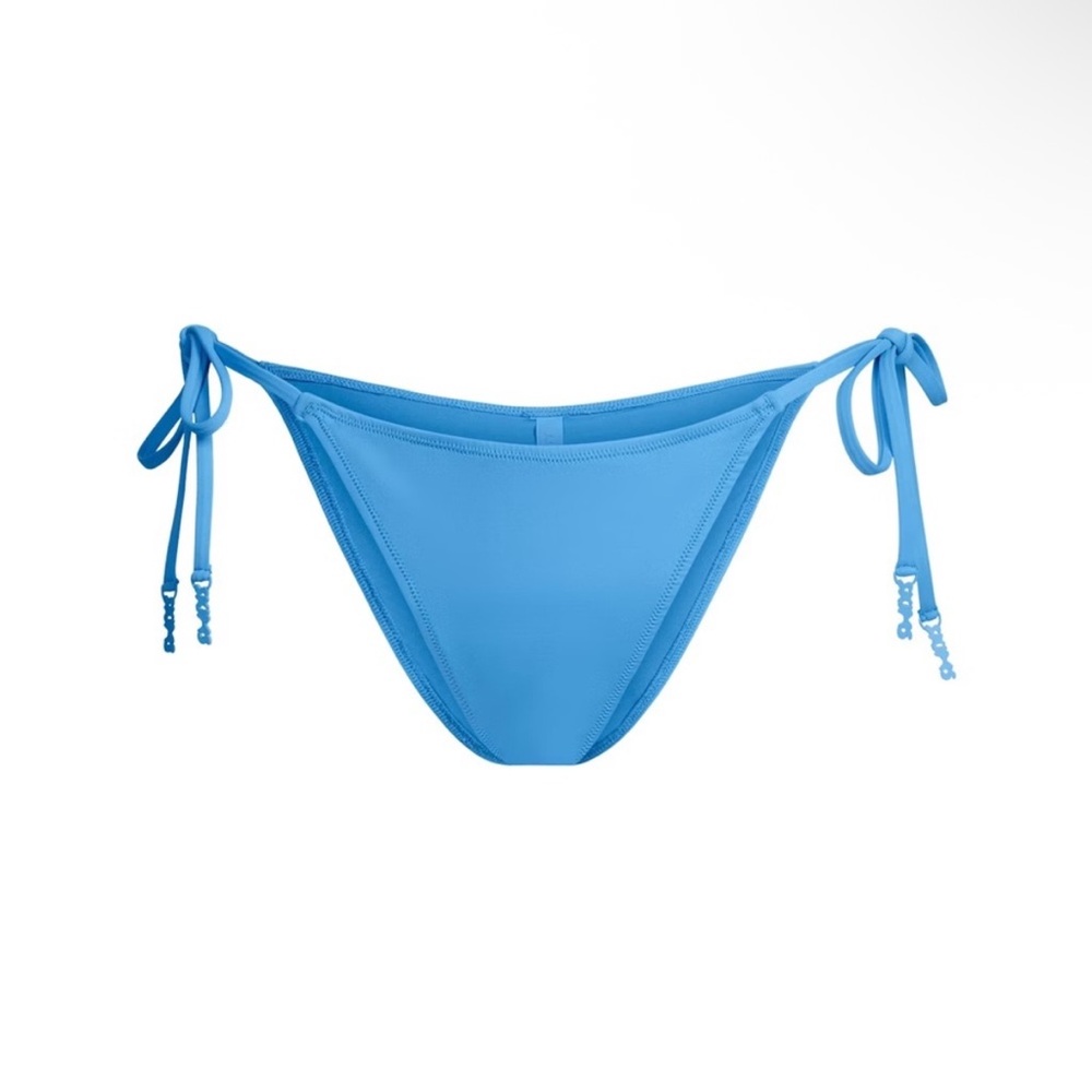 NWT SKIMS tide blue dipped tie bikini bottom Blue Bikini Bottom Side Ties sz XL
